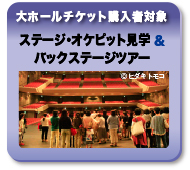 大ホールチケット購入者対象ステージ・オケピット見学&バックステージツアー